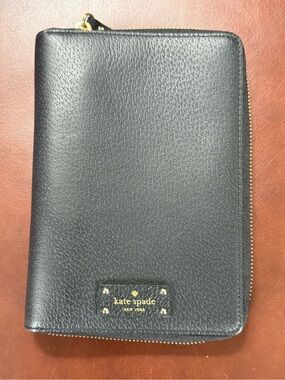 Kate Spade Black Leather Agenda Organizer
